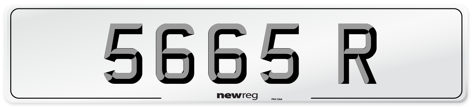 5665 R Number Plate from New Reg